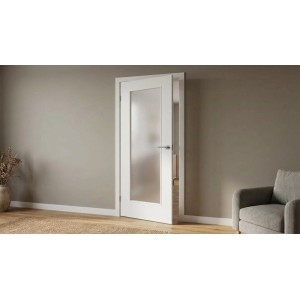 Doorlegro Glasscheibe Lichtausschnitt Satiniert 660 mm x 1.420 mm ESG 4 mm
