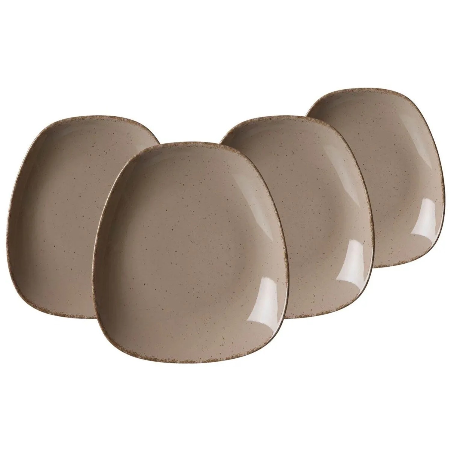 Ritzenhoff & Breker Casa Dessertteller 22,5 x 20 cm 4er Set Nougat