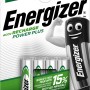 Energizer Power Plus AAA Akkus, 4er Pack, 700 mAh, wiederaufladbar.