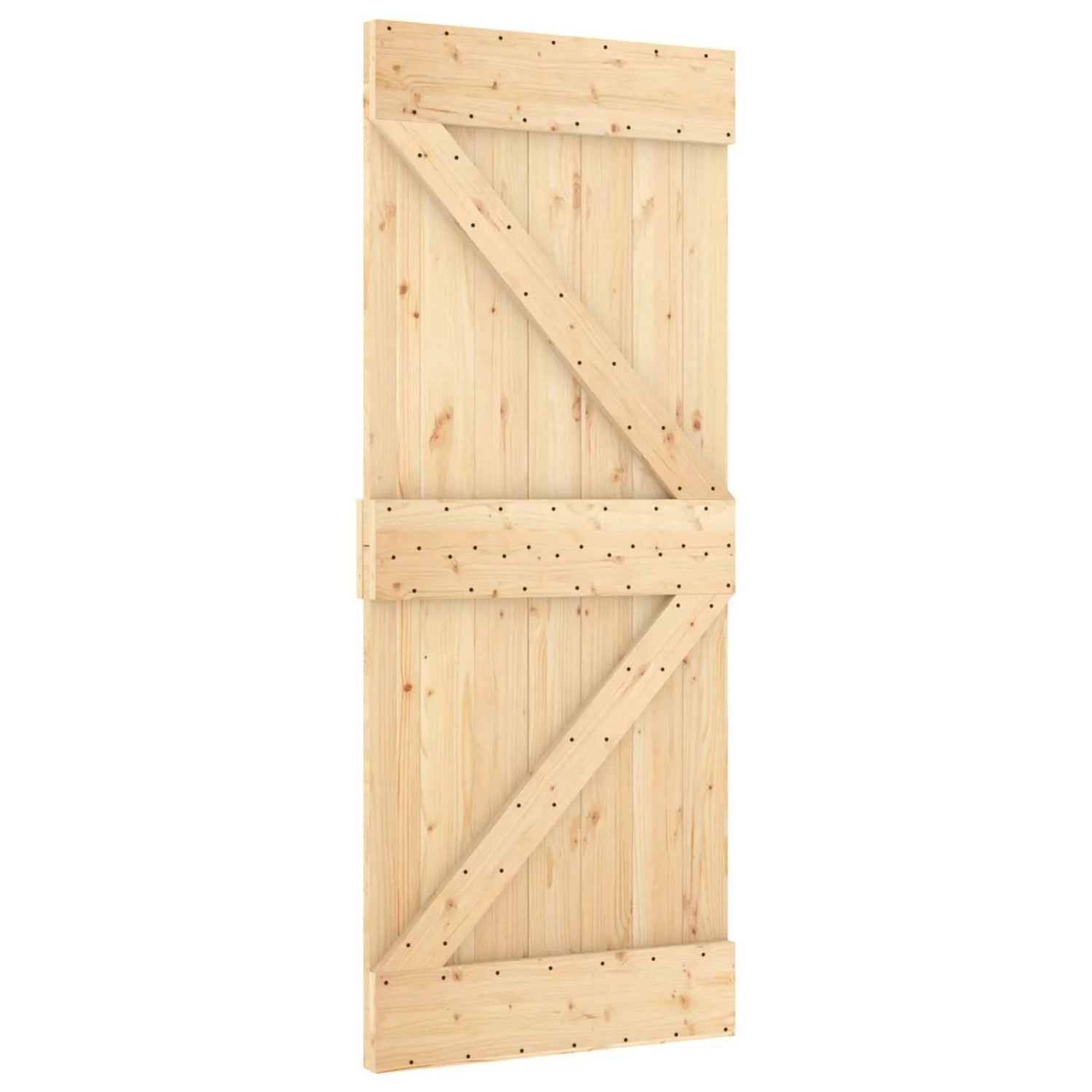vidaXL Schiebetür NARVIK Natur und Schwarz 85 x 210 cm 213,5 cm 3445246