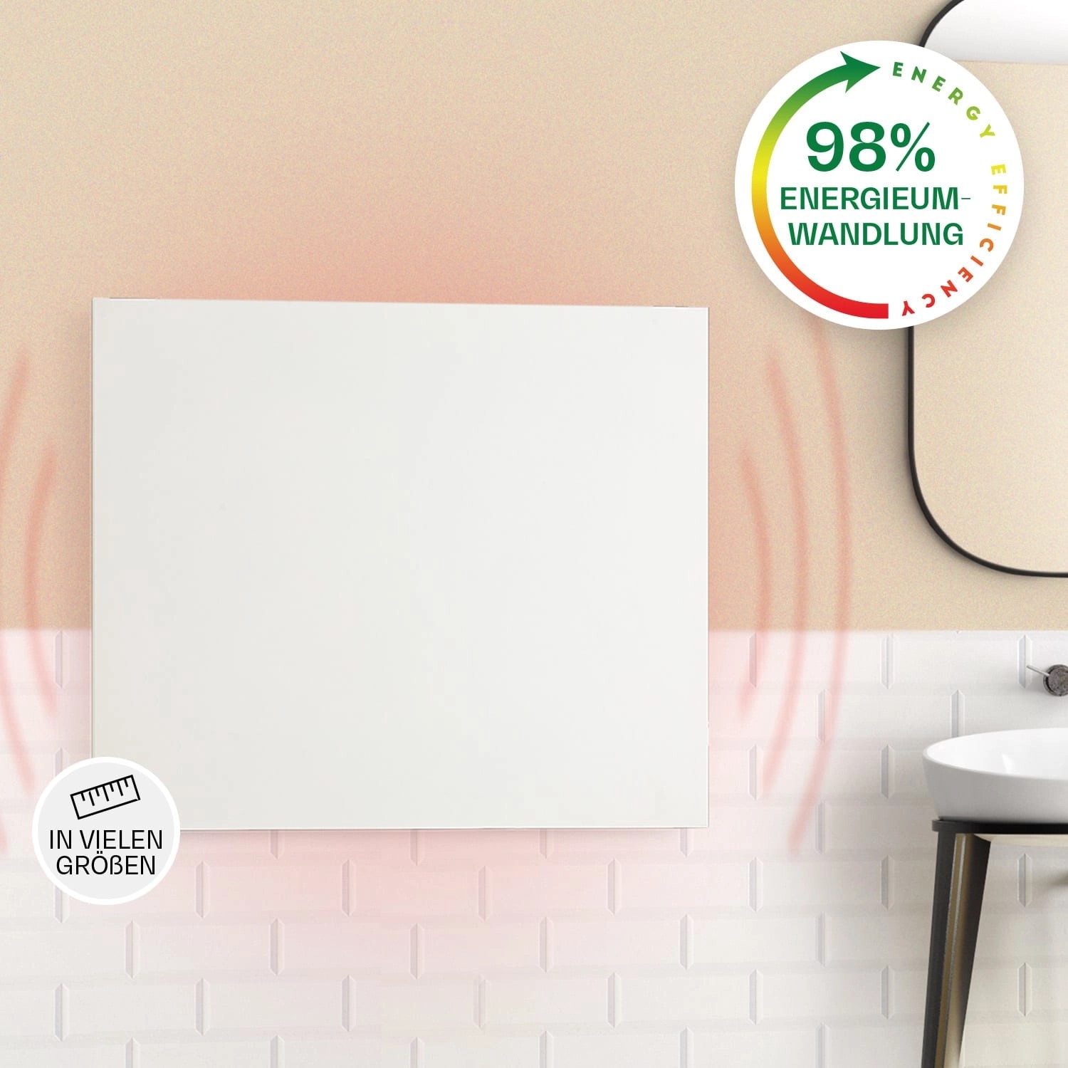 Klarstein Wonderwall Air Infinite 300 Infrarotheizung 60x50 cm 300 W Wandmo günstig online kaufen