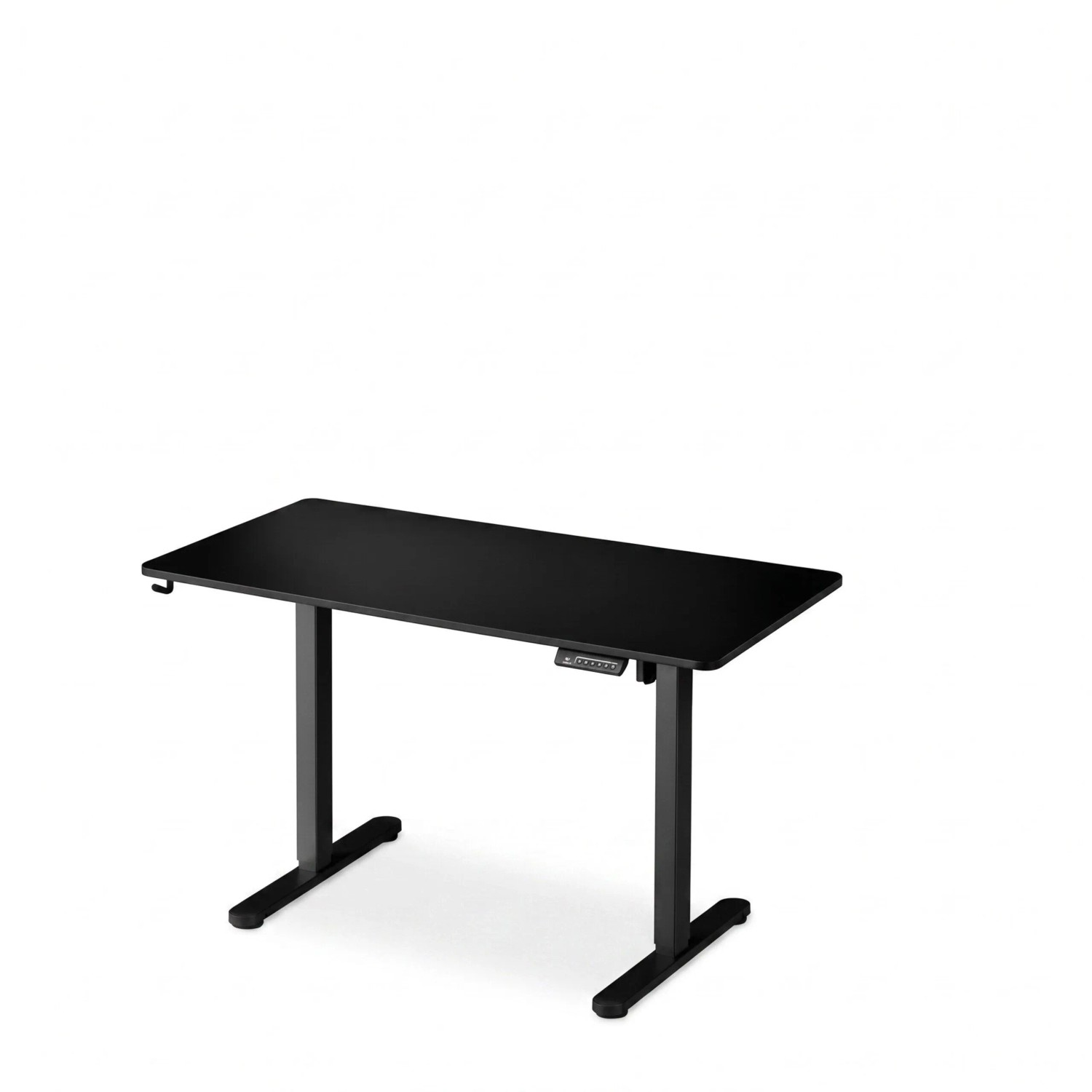 Relaxdays Schreibtisch Stahl Schwarz Höhenverstellbar Mit LED Display 120 cm x 60 cm