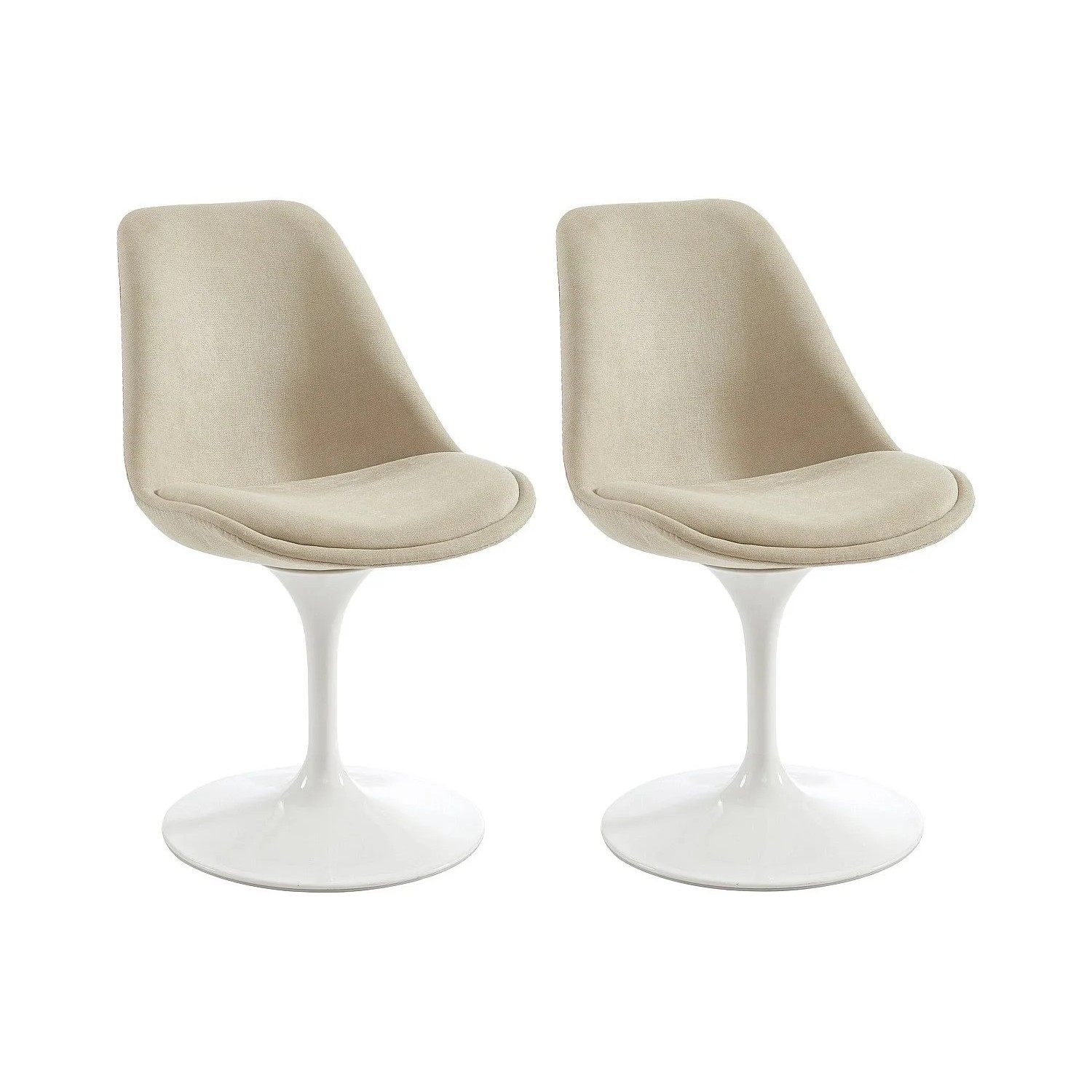 Vente-unique Stuhl Xafy Beige  Weiß 48 cm