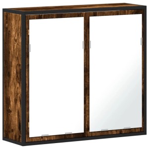 vidaXL Bad-Spiegelschrank Räuchereiche 65x20x60 cm Holzwerkstoff 849256