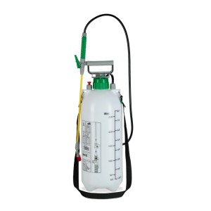 Relaxdays Drucksprüher 8 Liter Kunststoff Weiß Grün Verstellbar Feststellbar 56 cm x 18 cm 1,3 kg