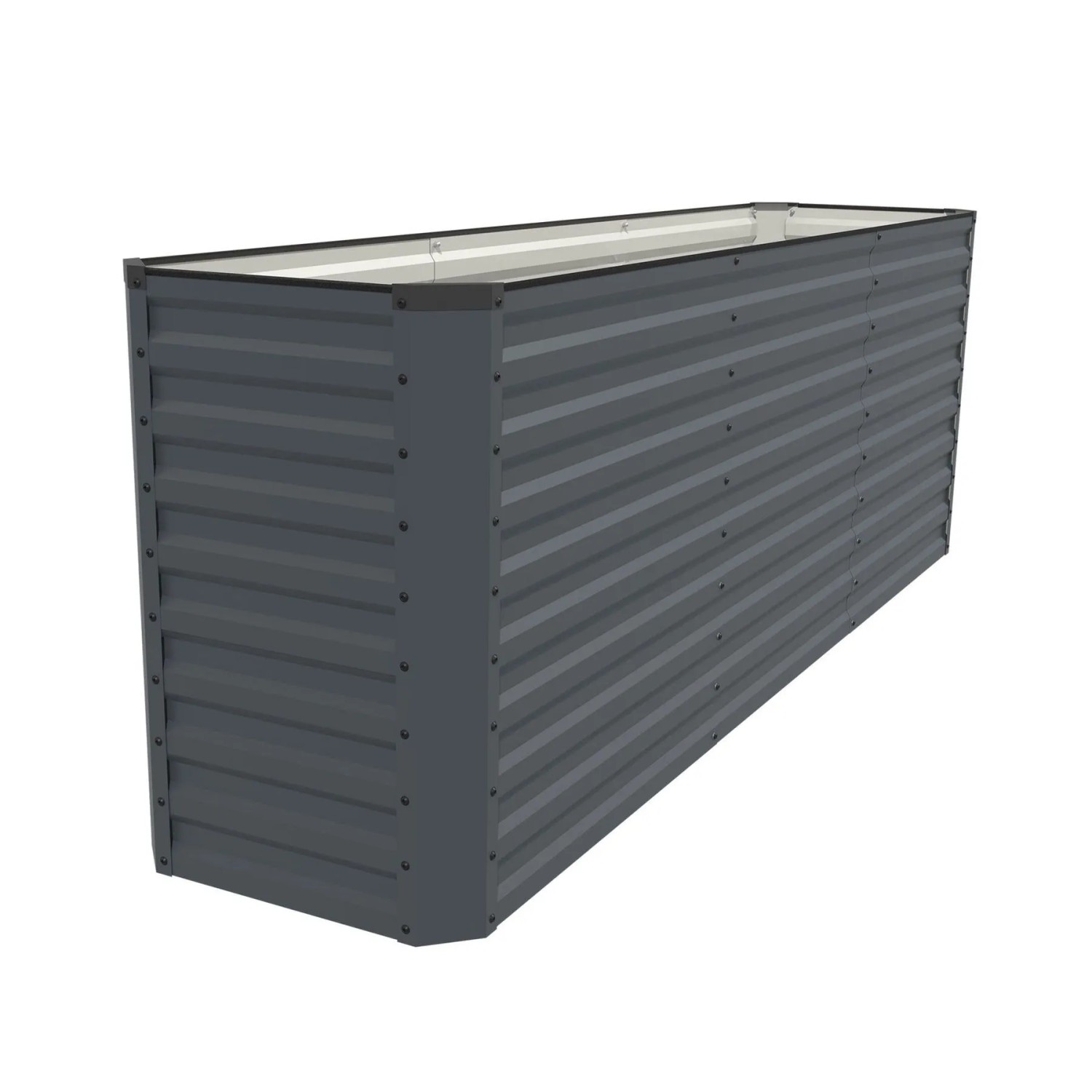 VidaAtHome.de RIVARO Hochbeet 60 x 260 x 90 cm Graphitgrau mit Schwarz