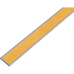 Selbstklebende, dunkle Alu Flachstange im Edelstahldesign, 25x2x1000 mm.