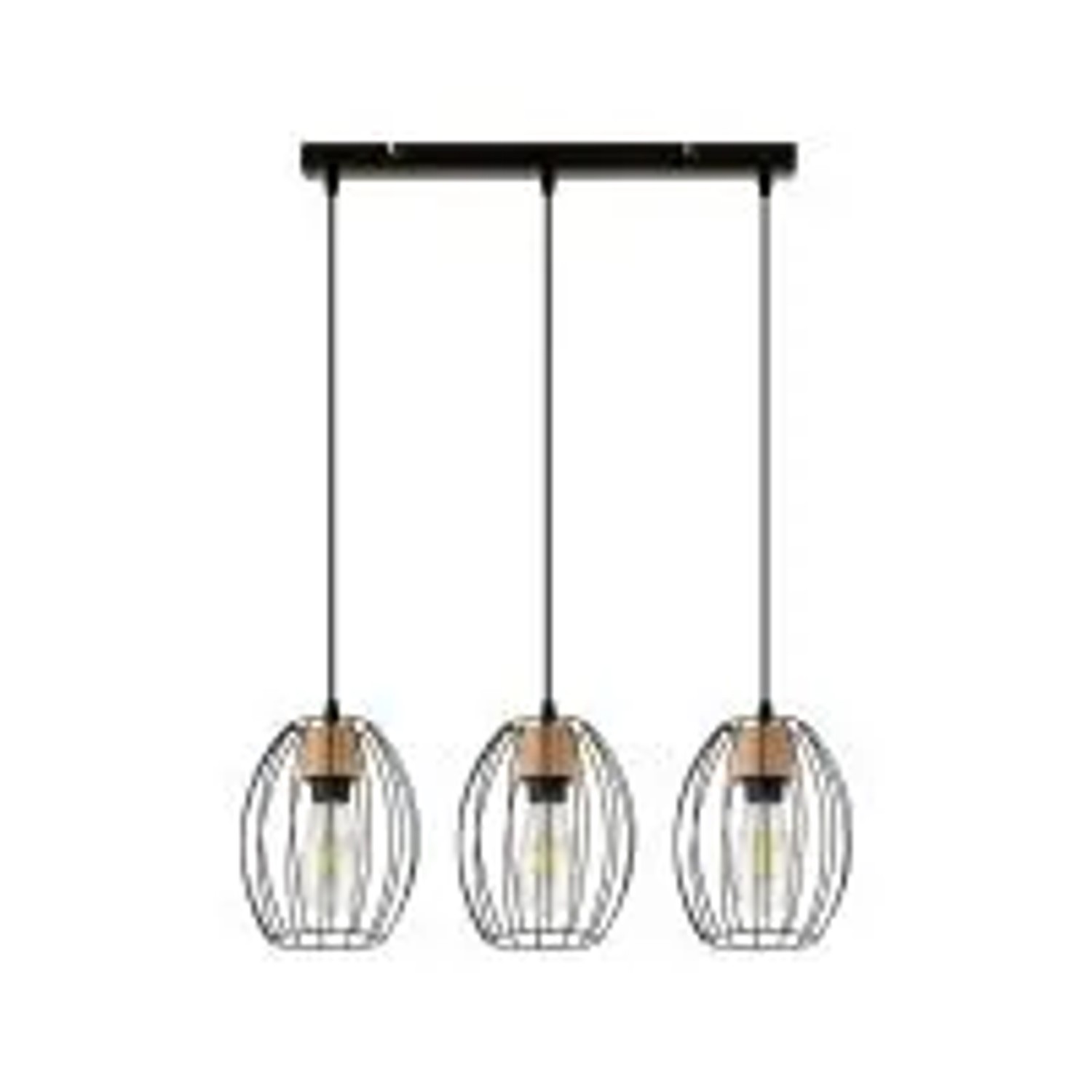NETTLIFE Pendelleuchte aus Metall L147cm Schwarz