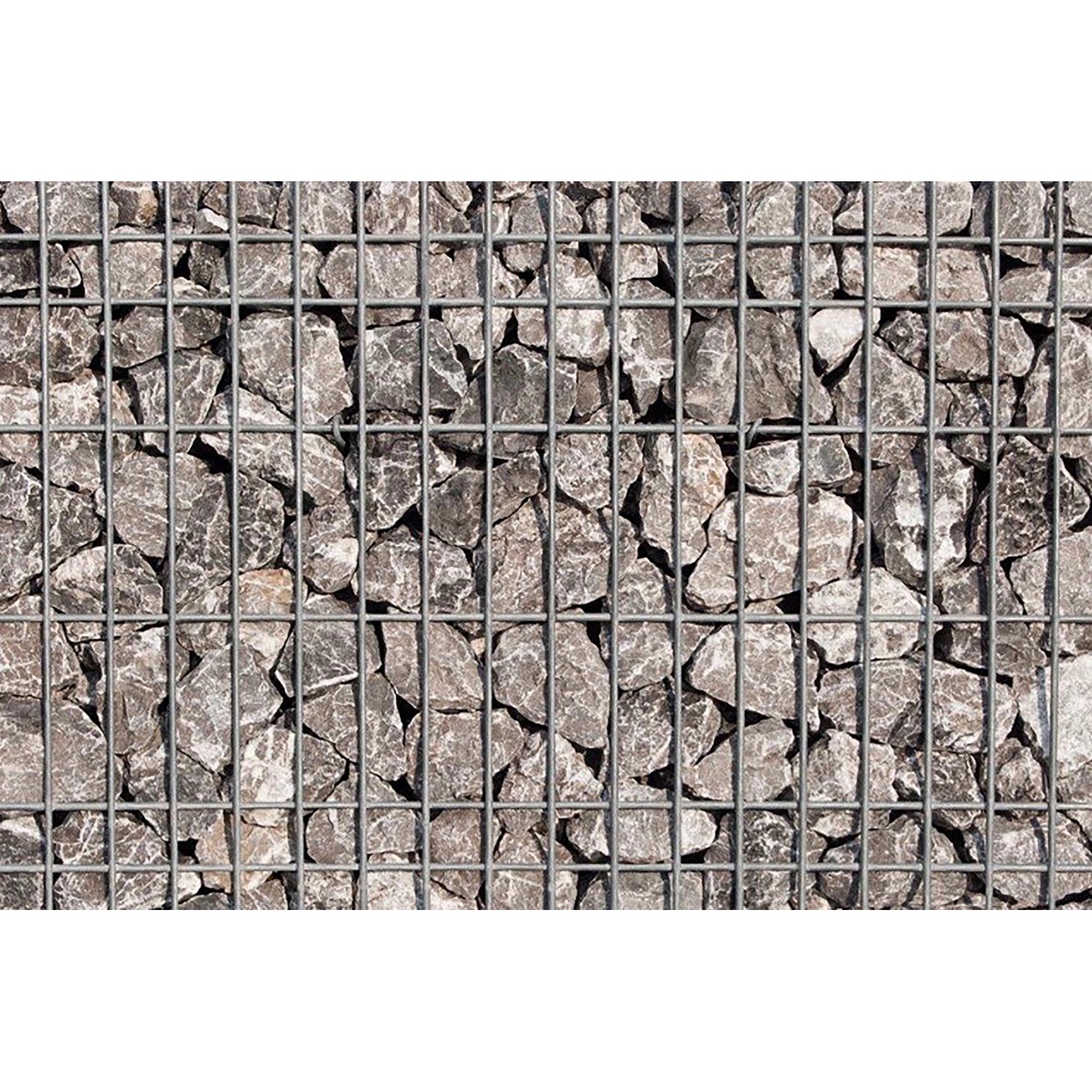 Scherf Fertig-Gabione Marmorbruch Grau-Weiß 200 cm x 50 cm x 50 cm