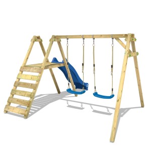 Wickey Schaukel Smart Dash mit Rutsche (blau) und Kletterleiter.