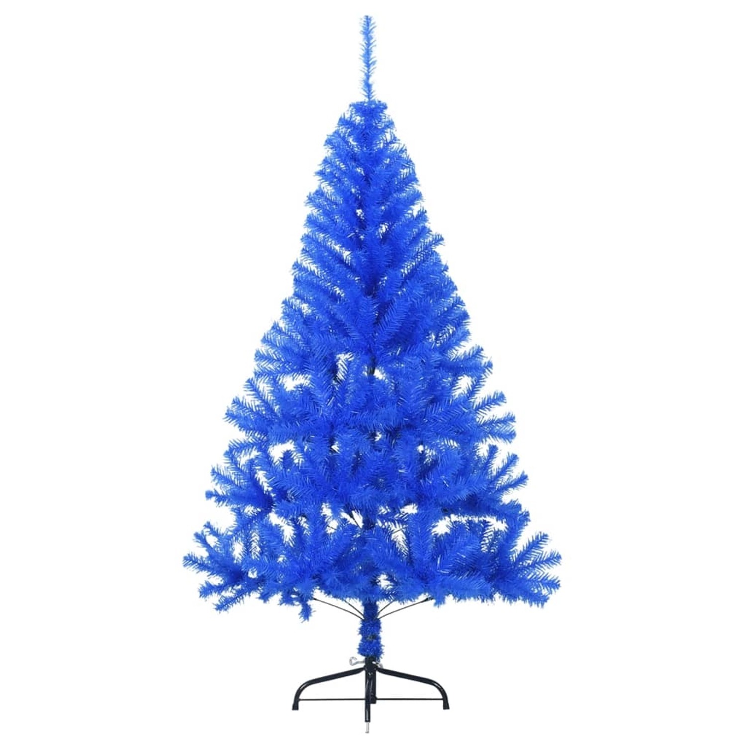 vidaXL Künstlicher Halb-Weihnachtsbaum mit Ständer Blau 150 cm PVC