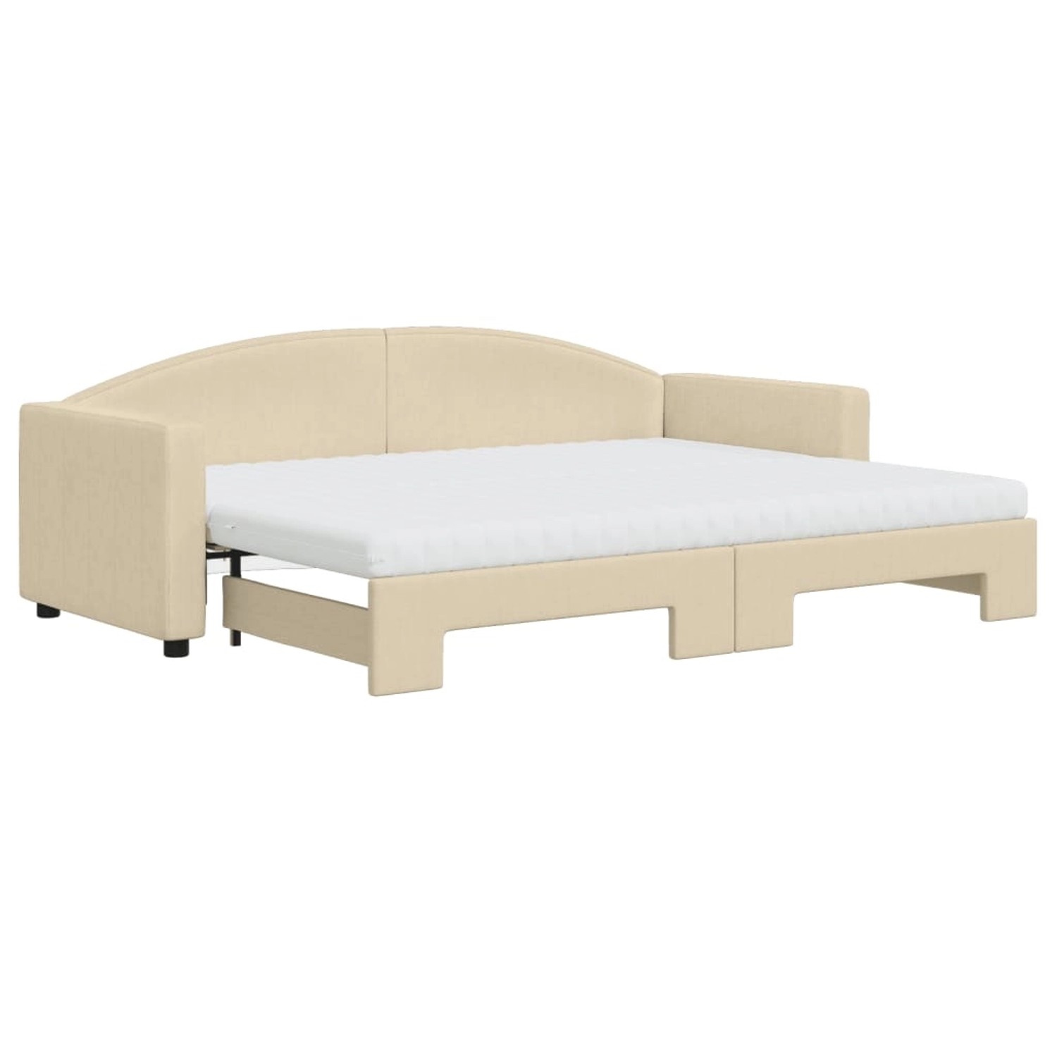 vidaXL Tagesbett Ausziehbar mit Matratzen Creme 80x200 cm Stoff1881994 günstig online kaufen