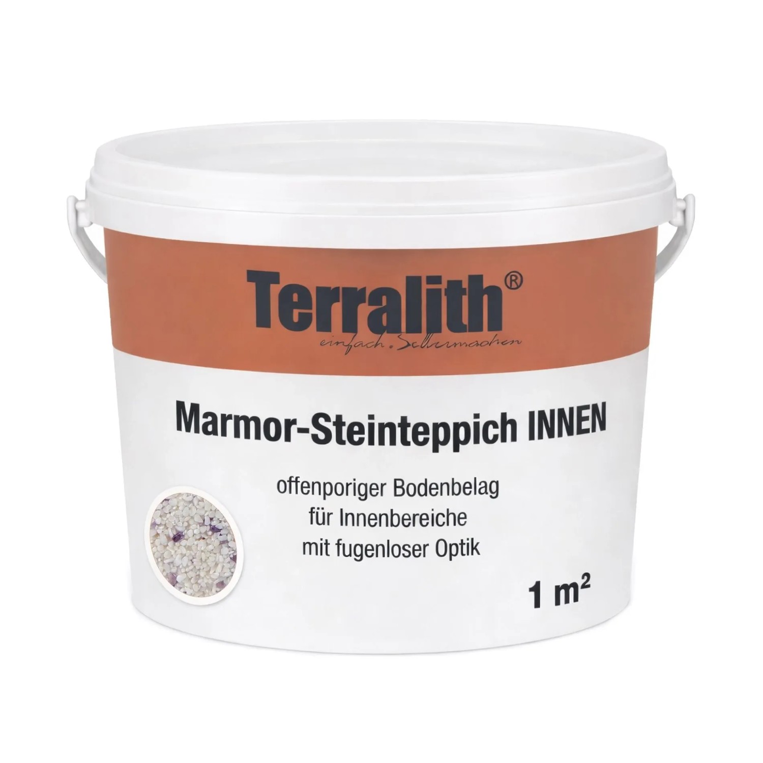 Terralith Edelsteinteppich Amethyst Bianco 1 m² Innen