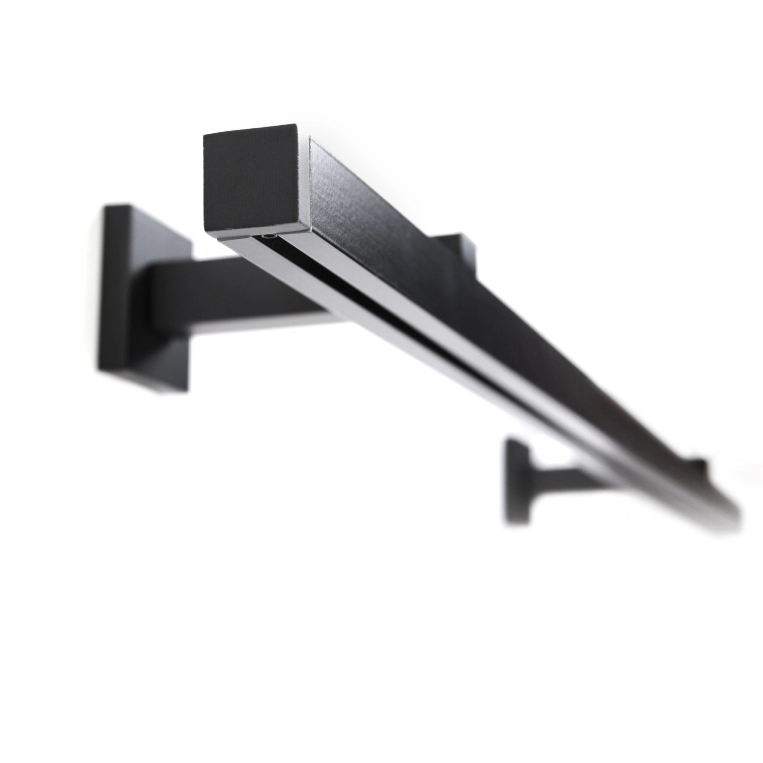 Deco-Raum Gardinenschiene nach Maß 1-Lauf Cube Schwarz 310cm_5