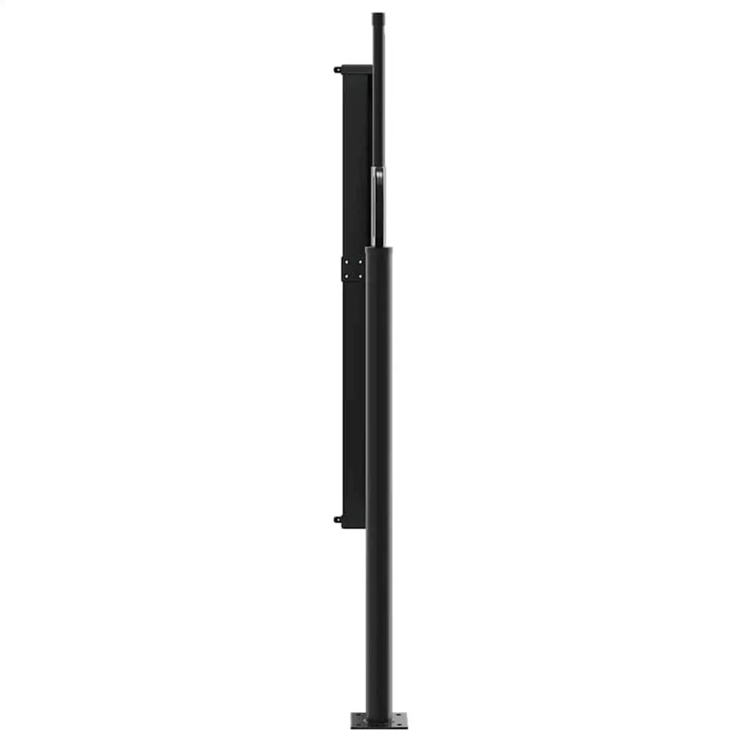 Schwarze vidaXL Seitenmarkise, ausziehbar, 140x300 cm, für Terrasse und Balkon.