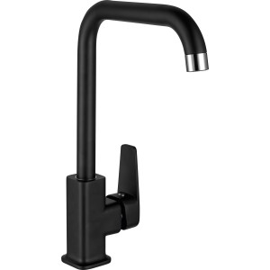 baliv Küchenarmatur KI-1780, Einhebelmischer, schwarz-matt, schwenkbar.