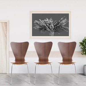 DELUKE Besucherstuhl BERLIN Holz Walnuss 45x49x85cm Konferenzstuhl Wartezimmerstuhl Bürostuhl