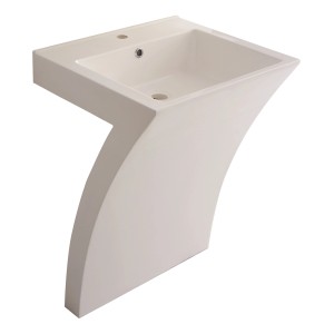 Weißes Sanitop-Wingenroth Waschbecken, 55 cm, Modell Numero. Elegantes Design für Ihr Badezimmer.