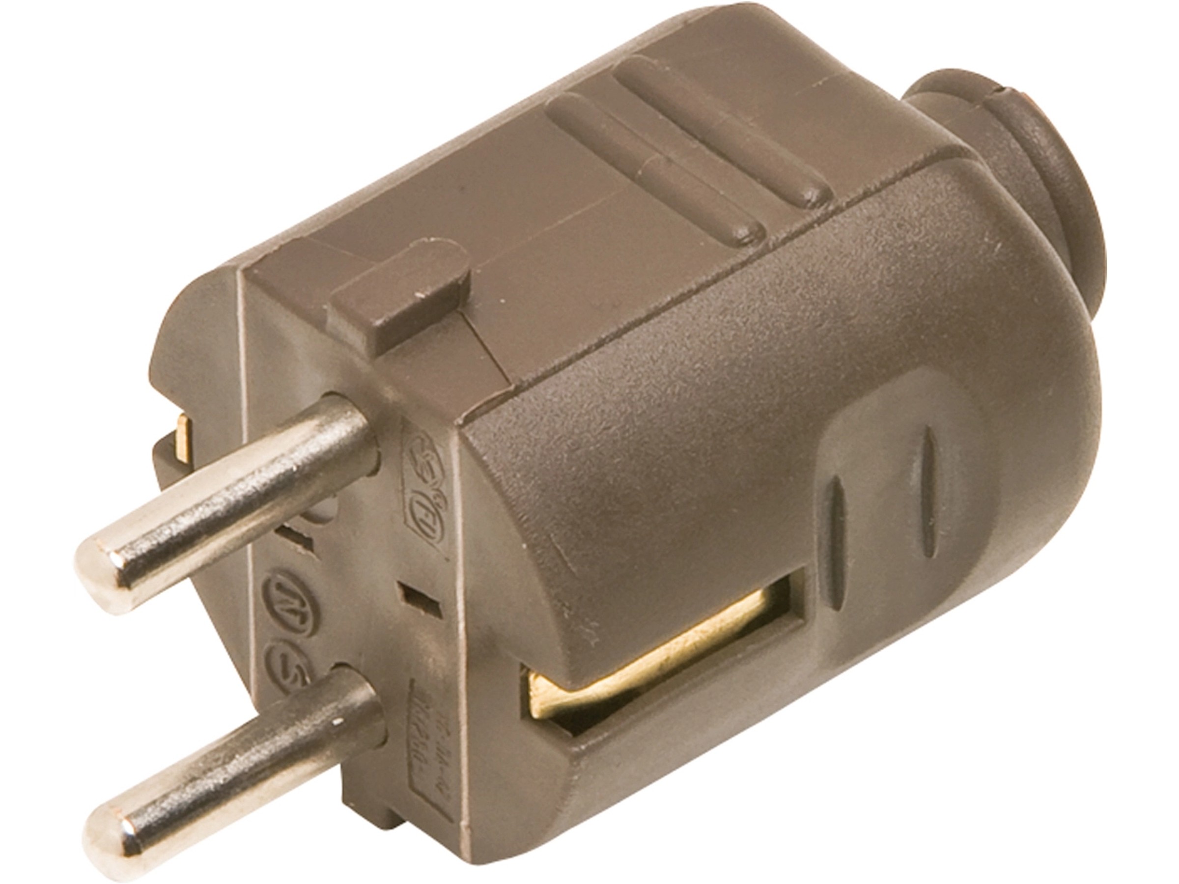 10 Tlg. 5 X Schuko Kupplung 5 X Stecker PVC Braun Kupplung Und