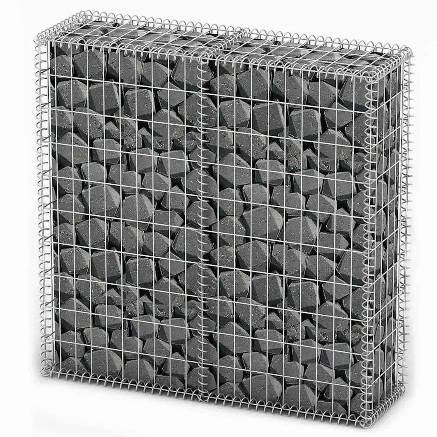 vidaXL Steinkorb Gabione mit Deckeln Verzinkter Draht 100x100x30 cm 141041