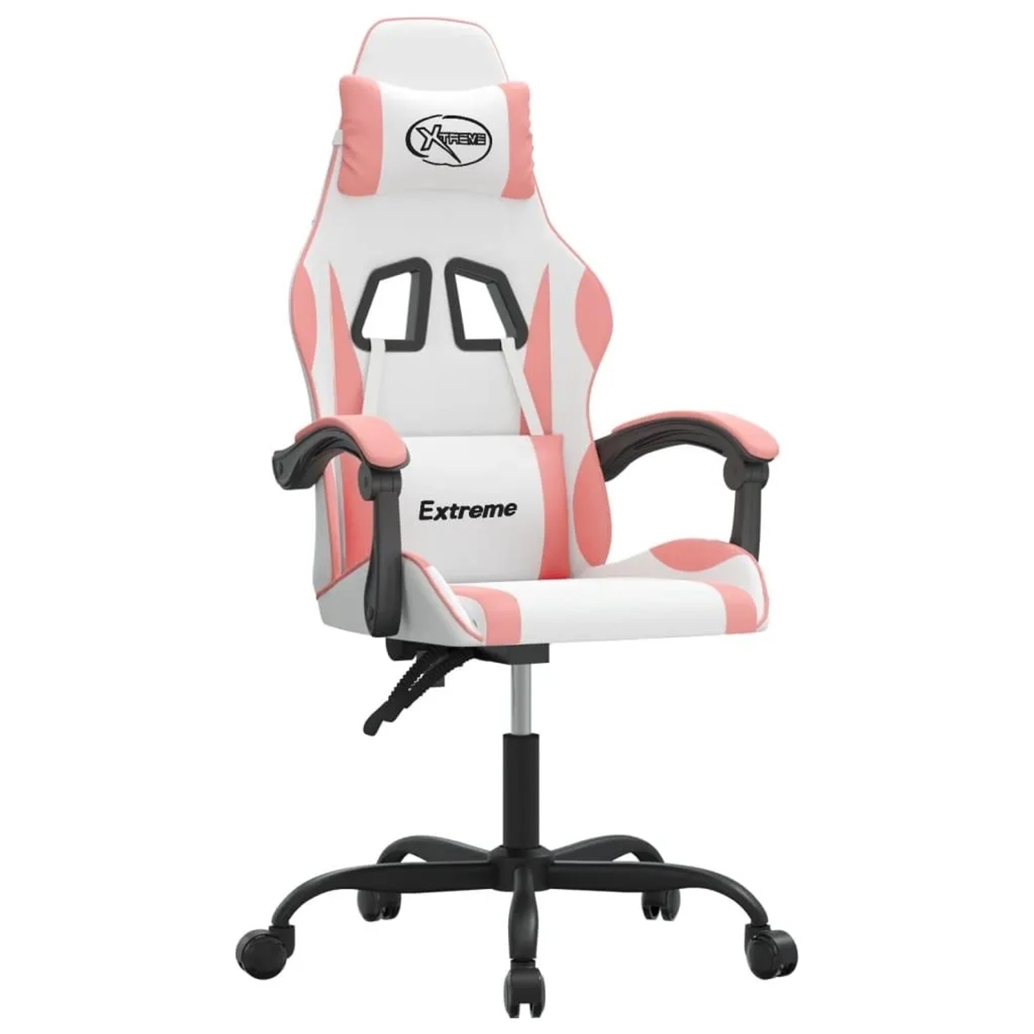 vidaXL Gaming-Stuhl Drehbar Weiß und Rosa Kunstleder 349576 günstig online kaufen