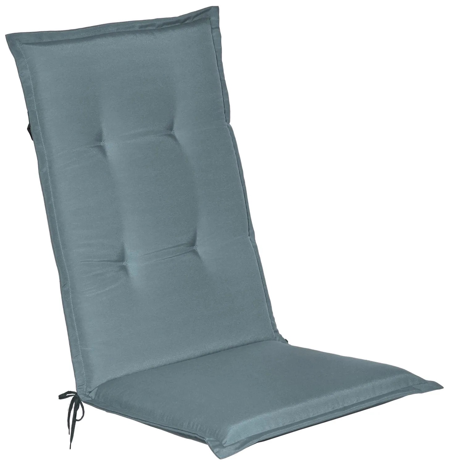 Beautissu Gartenstuhlauflage Loft HL Taubenblau 120x50x6cm