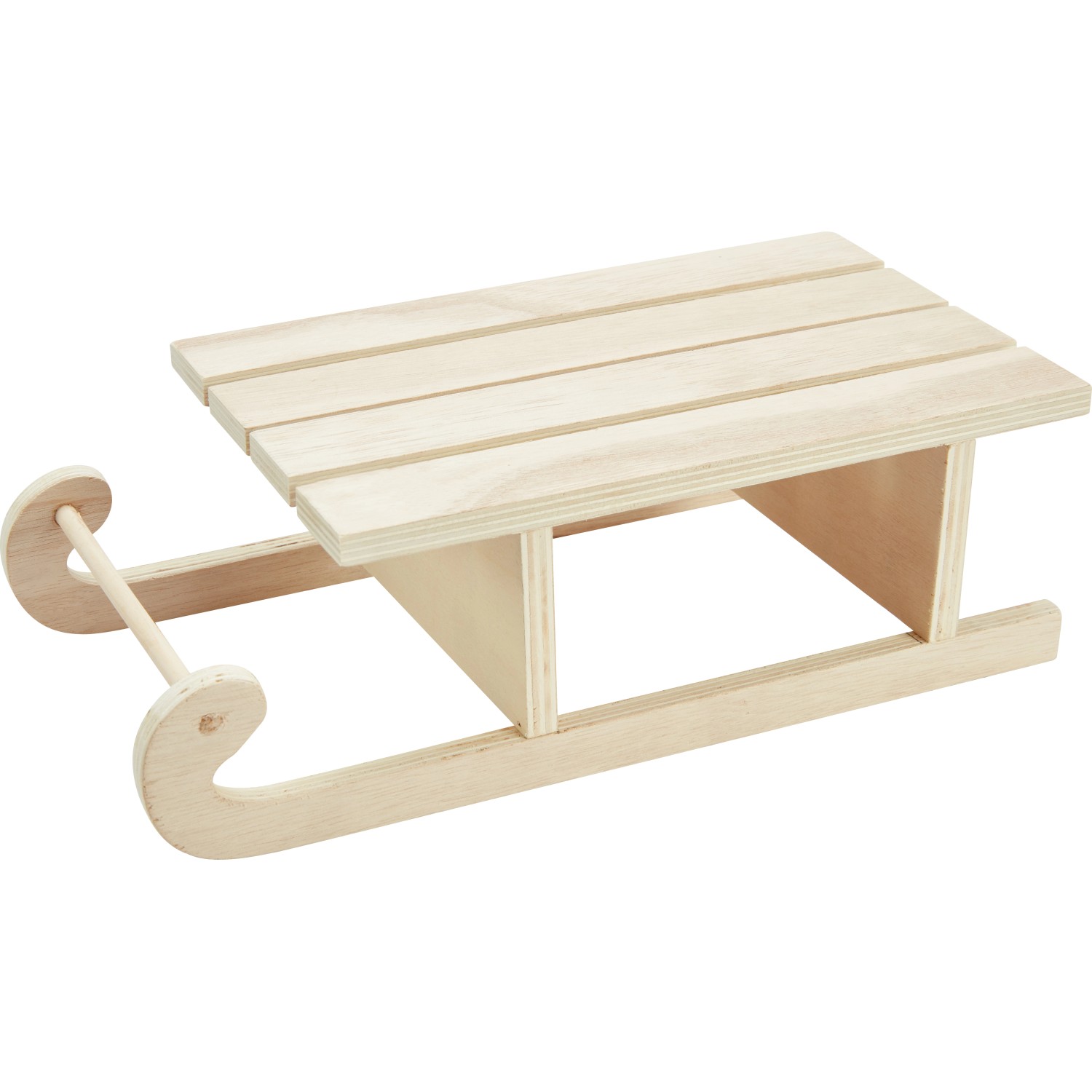 Deko-Holzschlitten Natur 27 cm x 14 cm x 8,5 cm