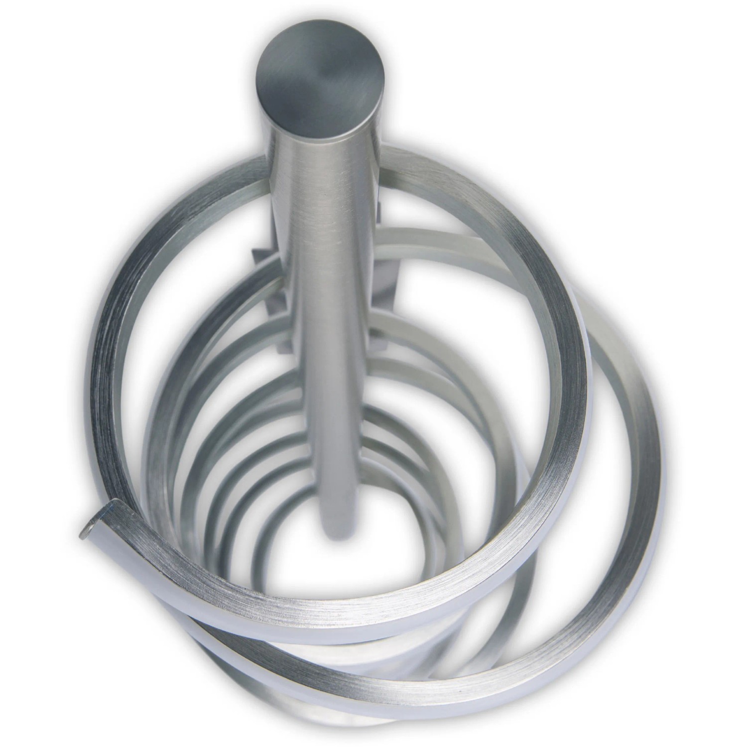 Moderne, weiße LED-Deckenleuchte Belleza von Näve, ca. 100 cm, spiralförmiges Design.