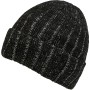 Scheibler Workwear Mütze Bachs, schwarz-meliert, Strickmütze für Arbeitskleidung.