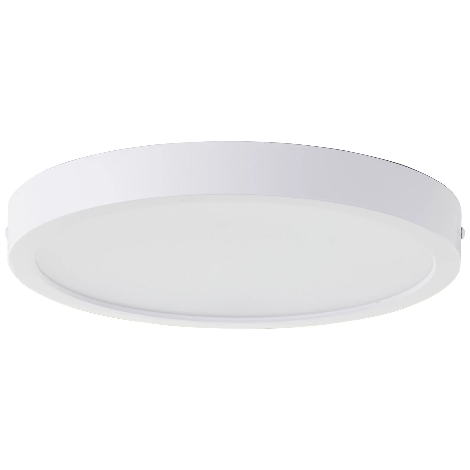 Weiße, runde LED-Deckenleuchte Varano, 27,5 cm Durchmesser, für Wohnräume und Badezimmer.