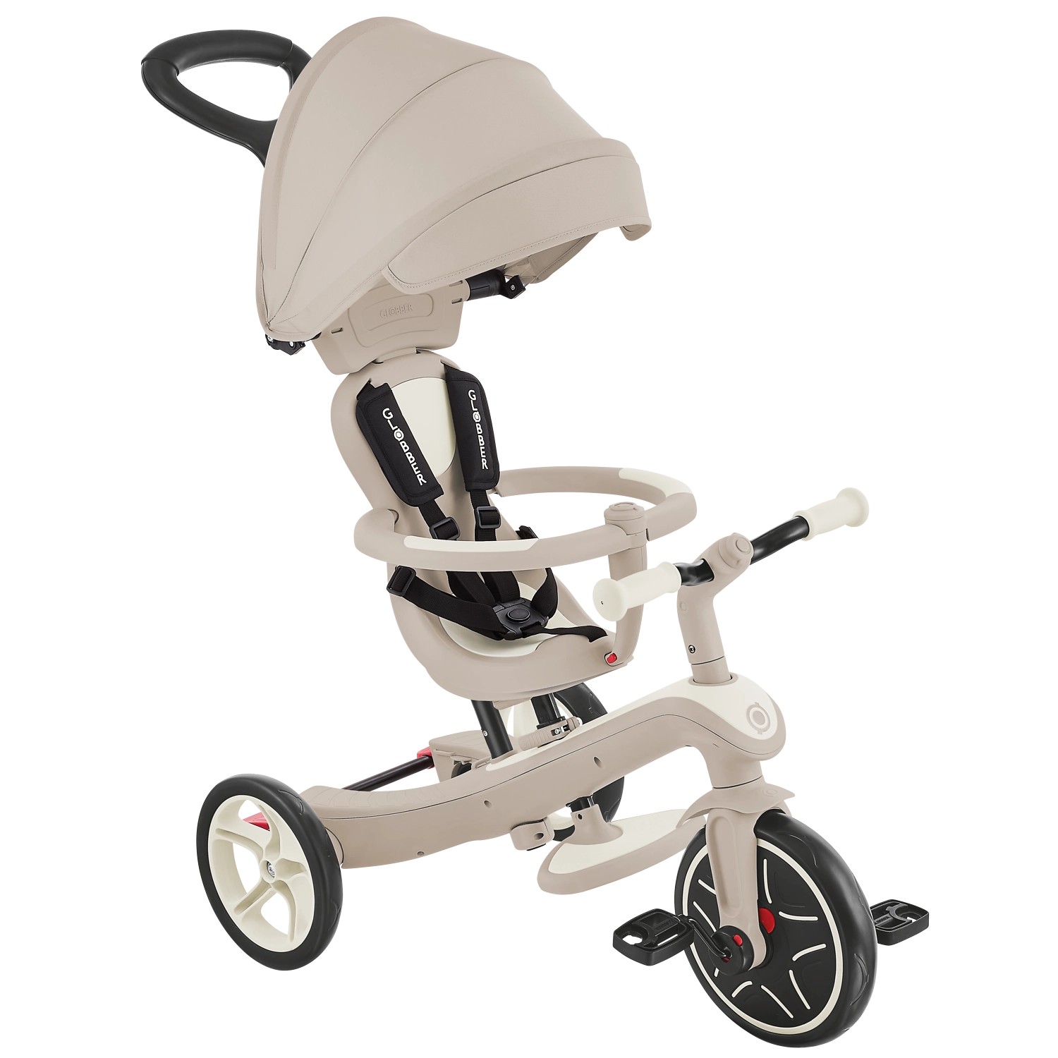 Globber Explorer Trike 4in1 Kinderwagen Dreirad und Laufrad 10/8,5 Zoll TPR günstig online kaufen