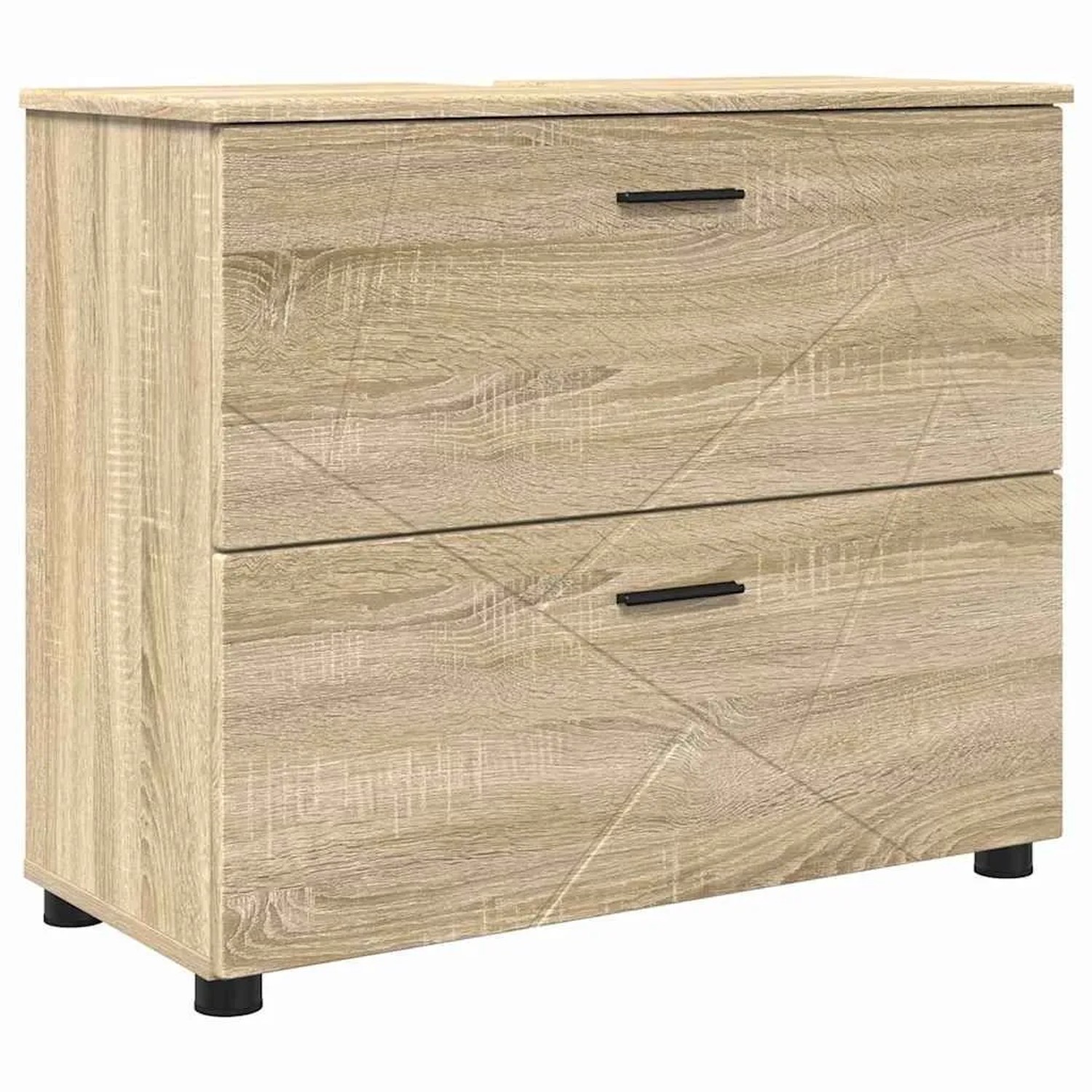 vidaXL Badezimmerschrank mit Schubladen Sonoma-Eiche 76,5 x 35 x 64 cm 8832 günstig online kaufen