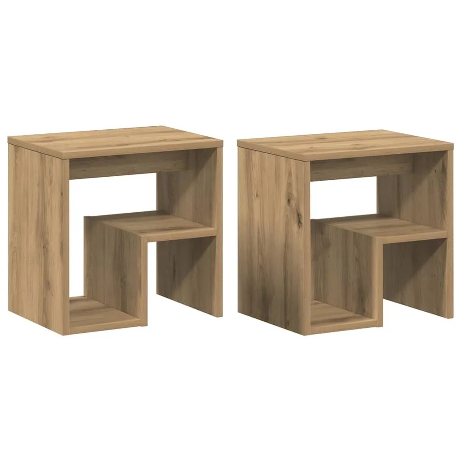 vidaXL Nachttische 2 Stk Artisan-Eiche 40x30x40 cm Holzwerkstoff 856529