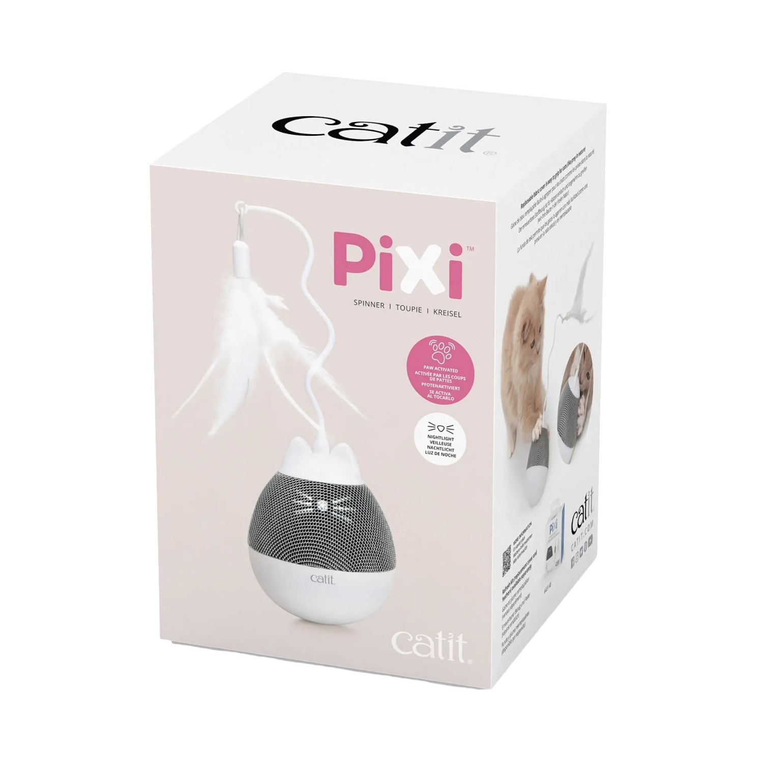 Catit Kreisel Pixi Ø 8 cm x 16 cm Silber-Weiß
