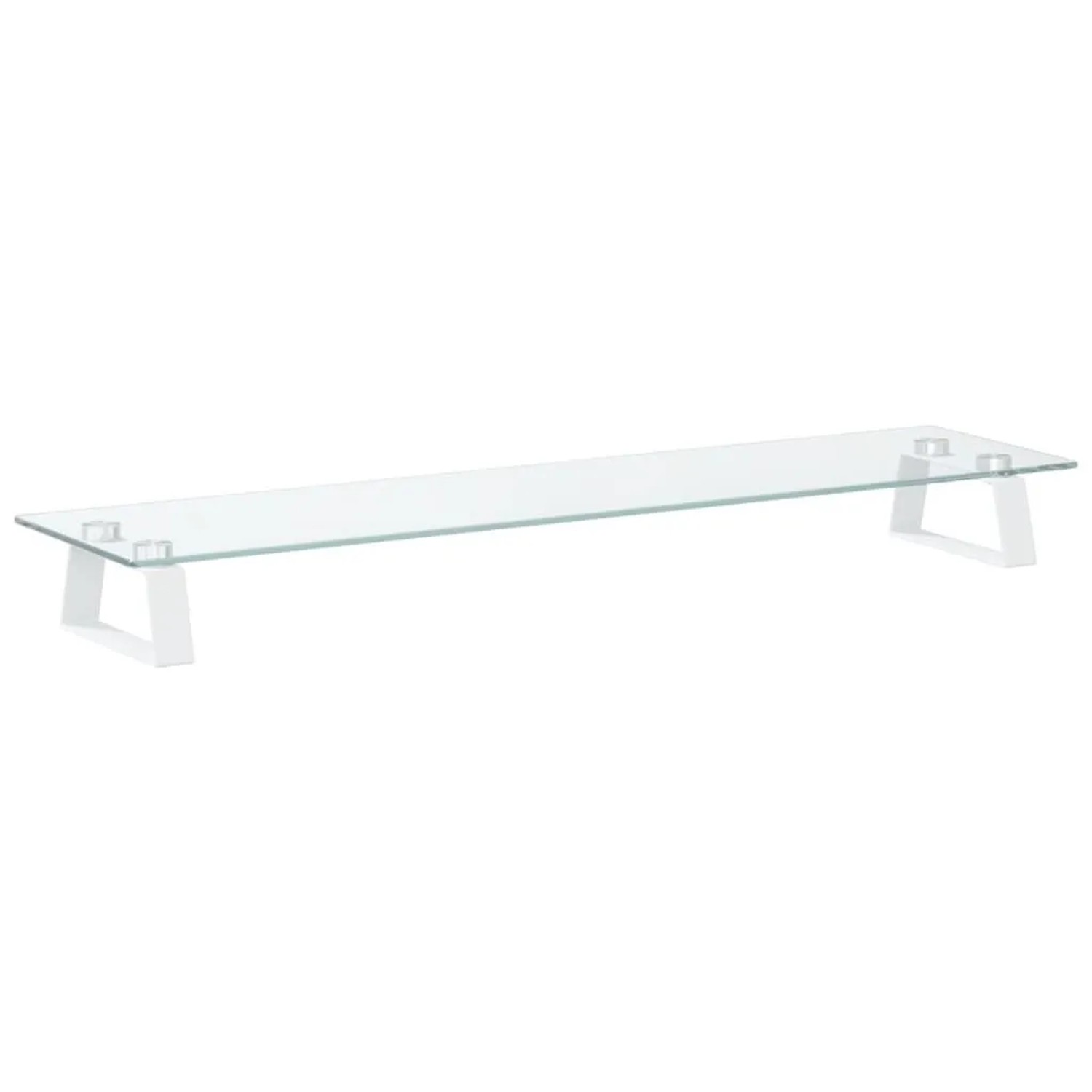 vidaXL Monitorständer Weiß 80x20x8 cm Hartglas und Metall 374217