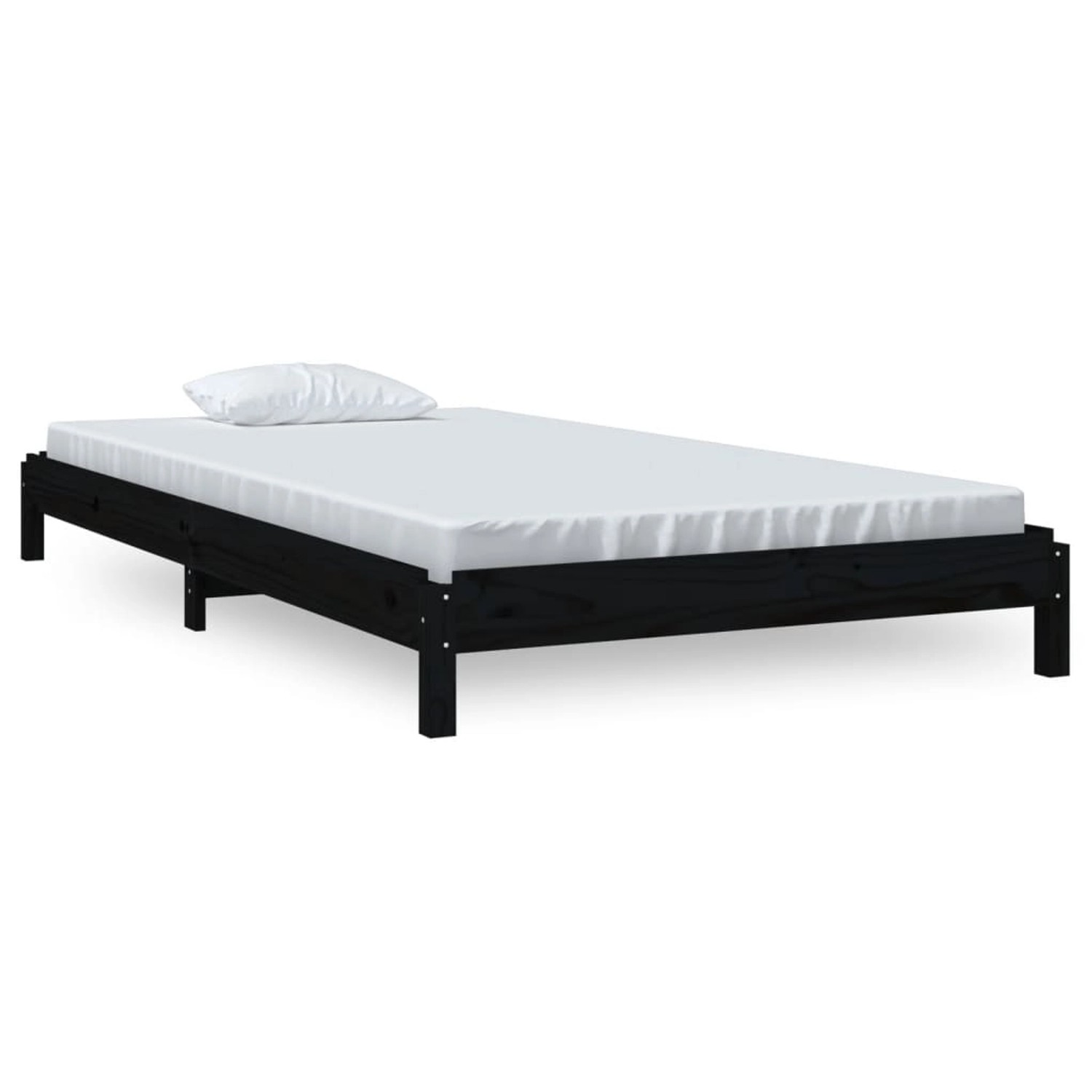 vidaXL Stapelbett Schwarz 100x200 cm Massivholz Kiefer1279906 günstig online kaufen