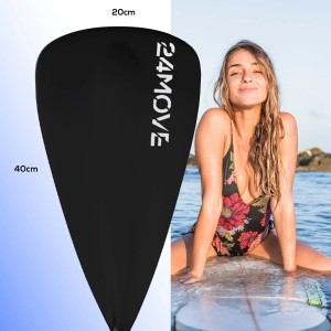 24MOVE SUP Paddel, Aluminium, 210cm, schwarz. Einzelpaddel für Stand Up Paddling.