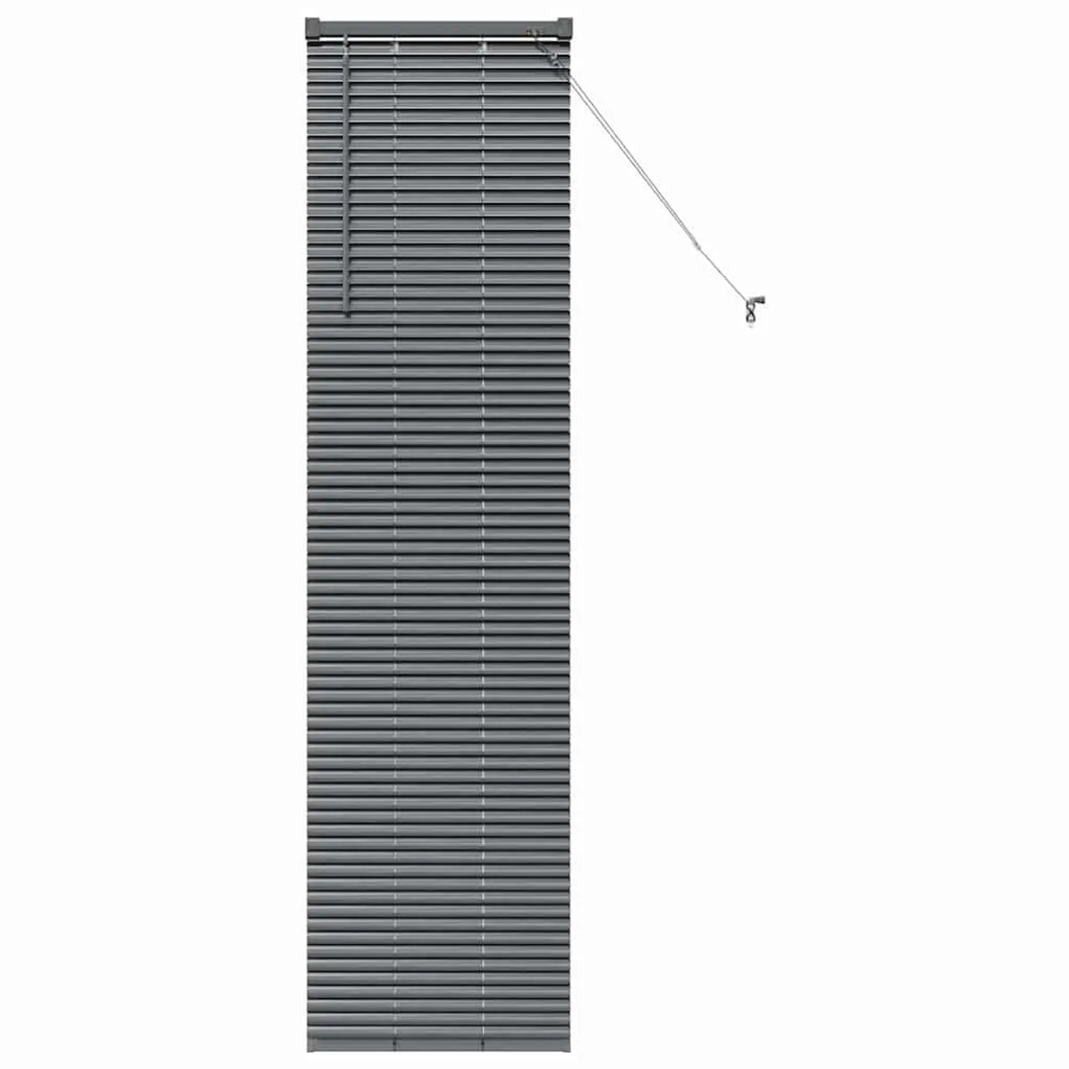 vidaXL Balkenjalousien mit Vorhängen Dunkelgrau 175 x 40 cm Aluminium 42006 günstig online kaufen