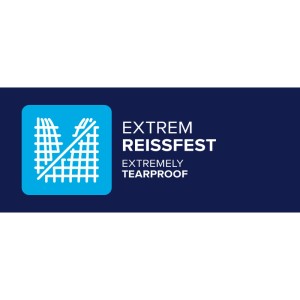 Symbol für extrem reißfestes tesa Insect Stop Aluminium Gitter Insektenschutznetz.