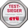 Siegel "Testsieger" für Dr. Wack P21S High End Felgenreiniger, GTÜ 04/2019.