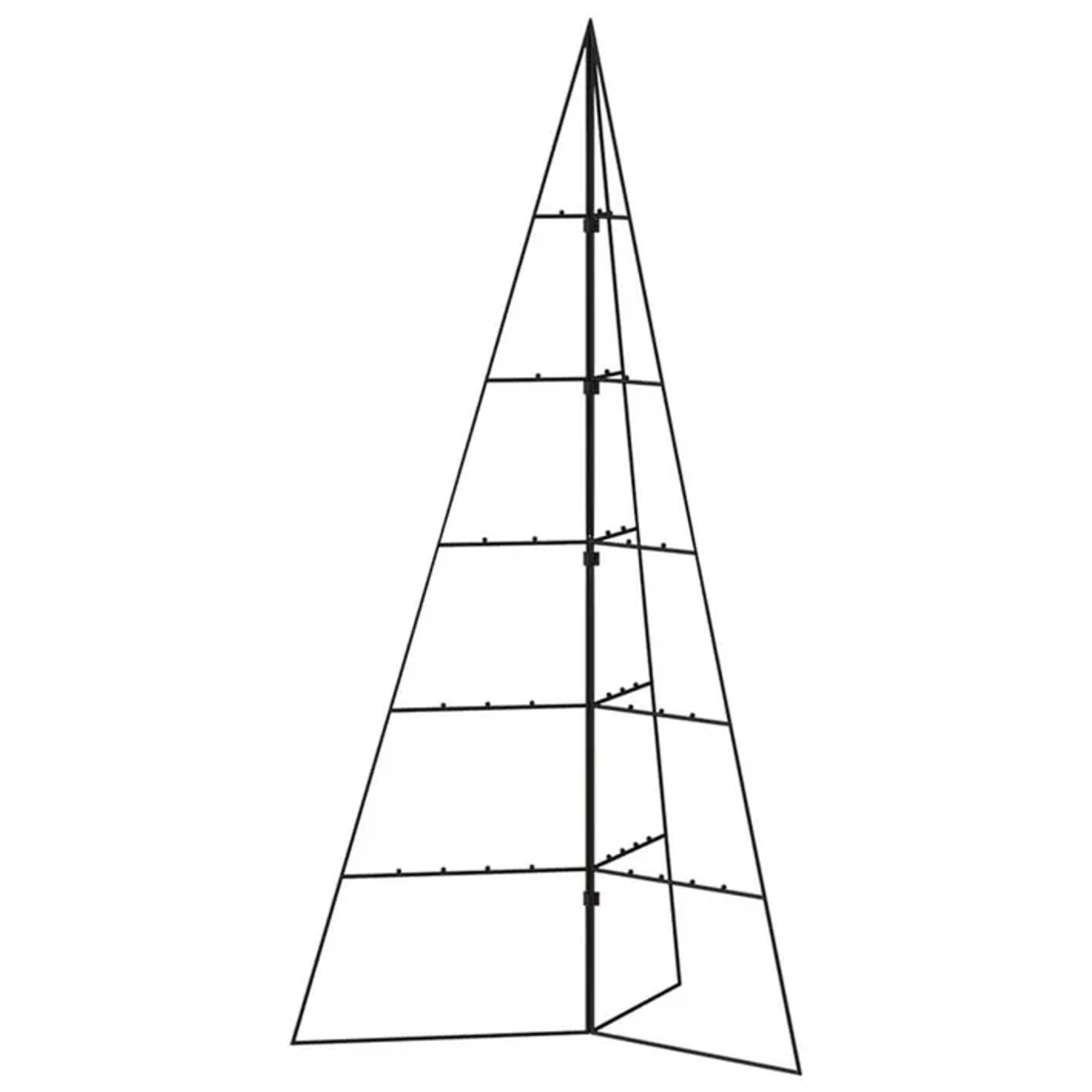 vidaXL Metall-Weihnachtsbaum für Dekorationen Schwarz 100 cm