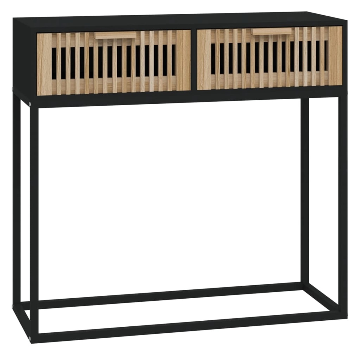 Vidaxl Konsolentisch Schwarz 80x30x75 Cm Holzwerkstoff Und Eisen günstig online kaufen