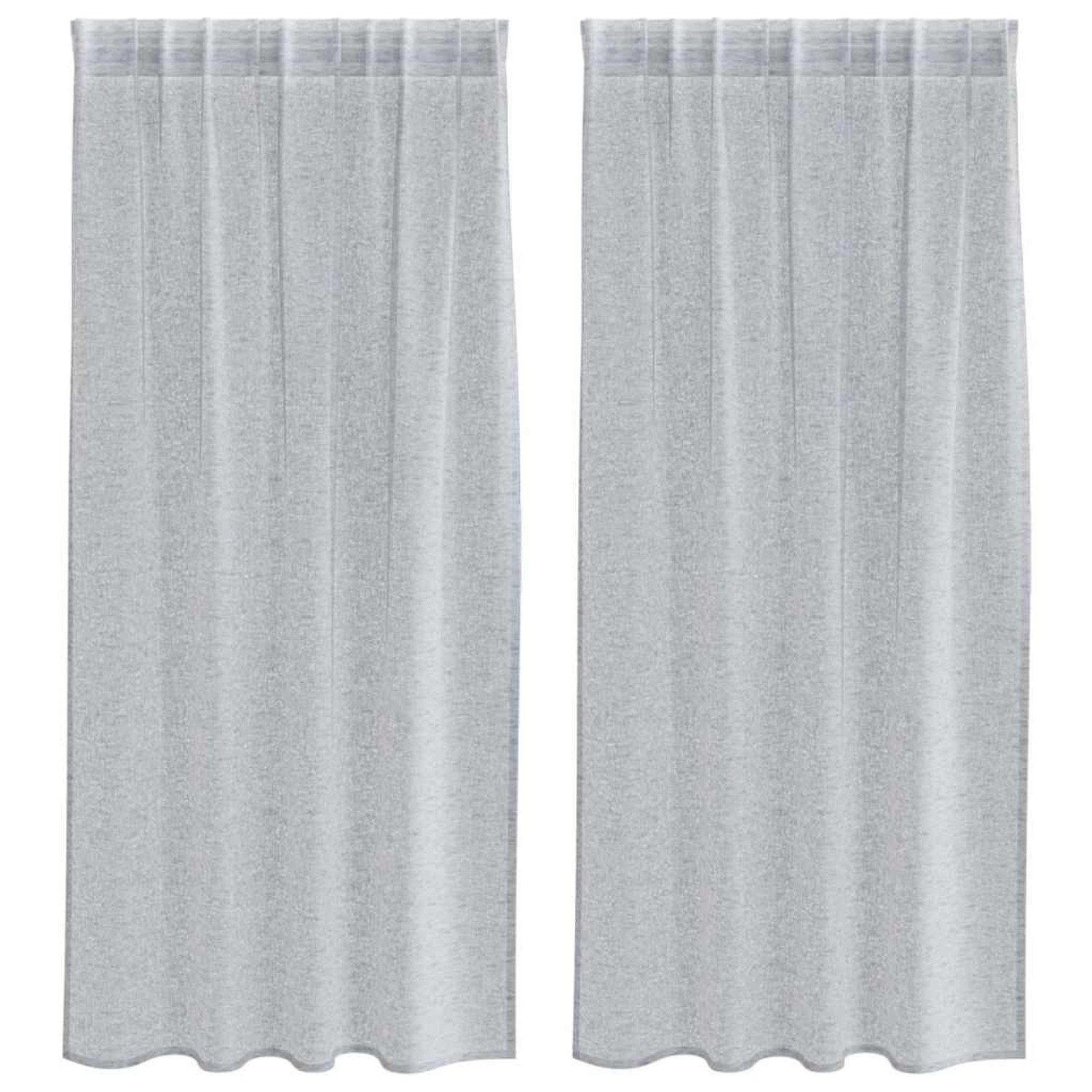 vidaXL Voile-Vorhang 2 Stk Dunkelgrau 140x175cm Polyester 4108028 günstig online kaufen