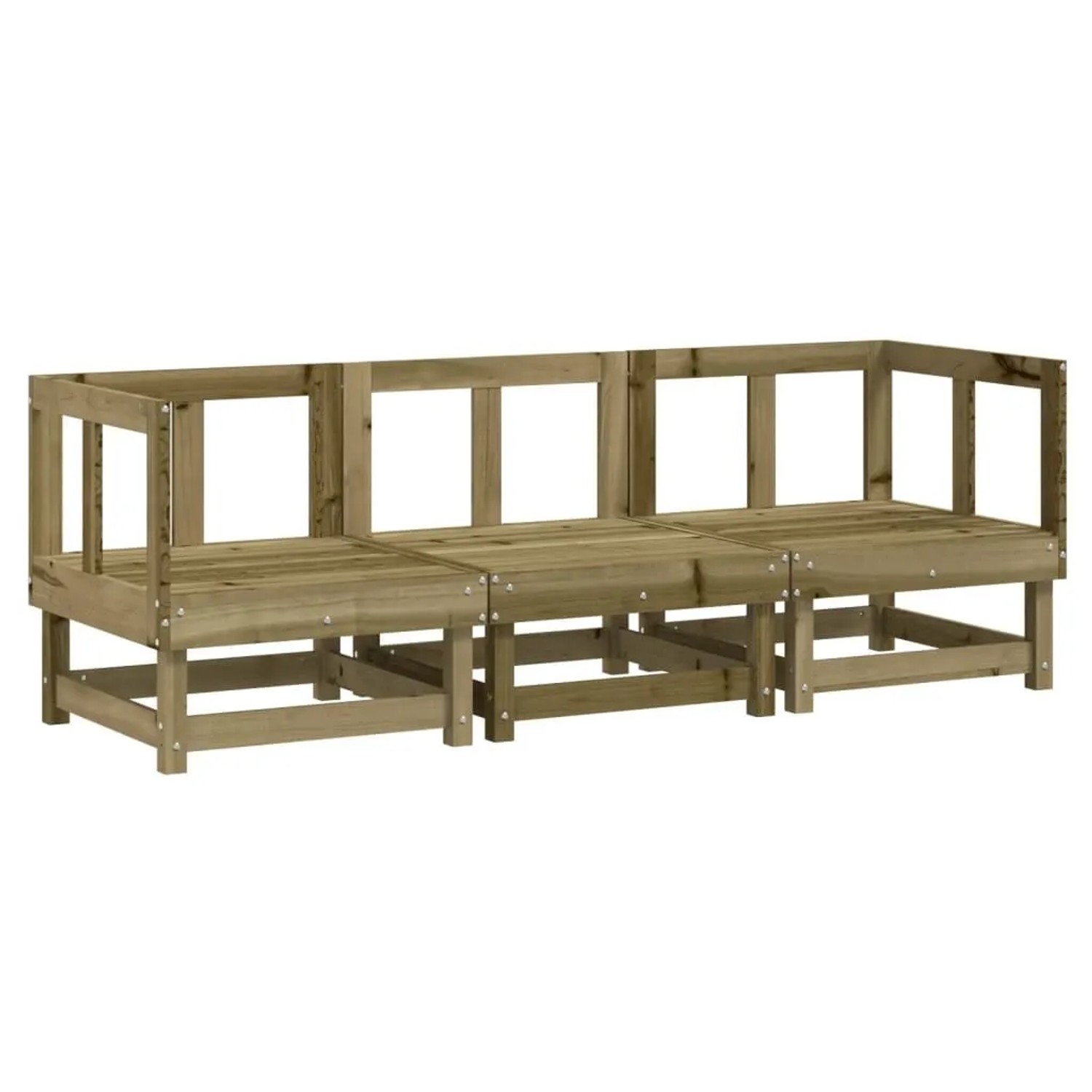 vidaXL 3-Tlg Garten-Lounge-Set Kiefernholz Imprägniert 825421