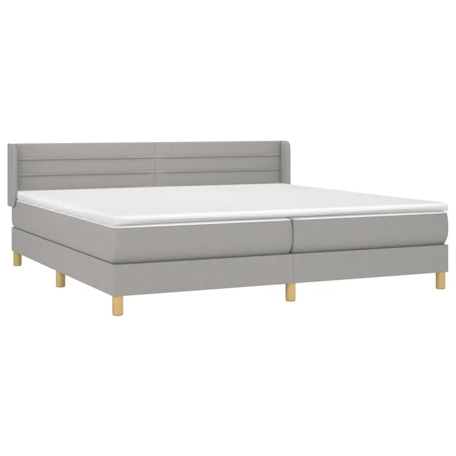 vidaXL Boxspringbett mit Matratze Hellgrau 200x200 cm Stoff 3130377 günstig online kaufen