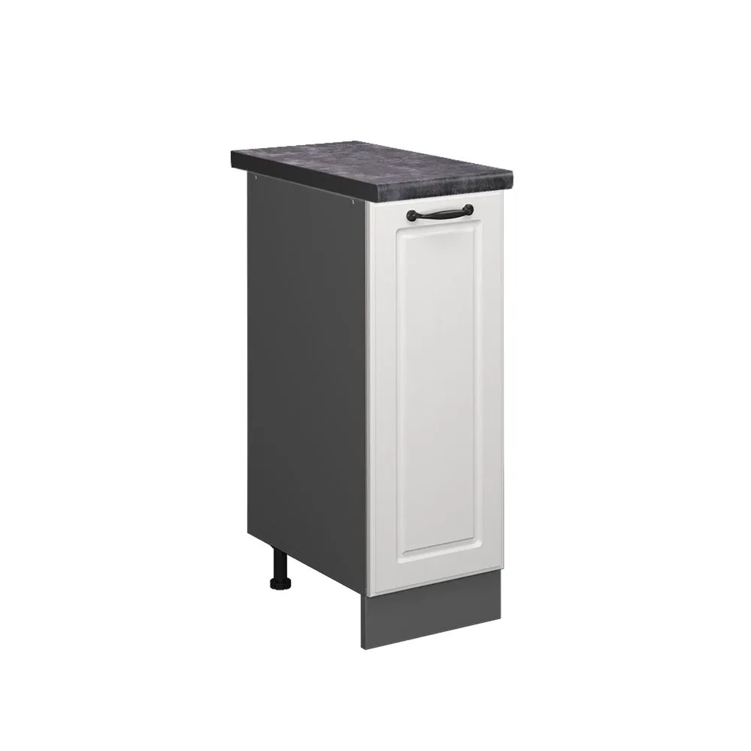 Vicco Apothekerschrank R-Line Weiß Landhaus Anthrazit 30 cm AP Anthrazit