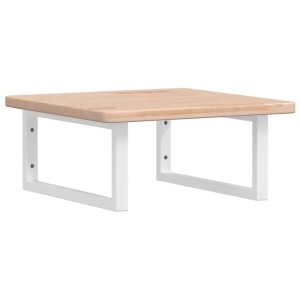vidaXL Waschtischplatte mit Halterung Stahl und Massivholz Eiche 3302380