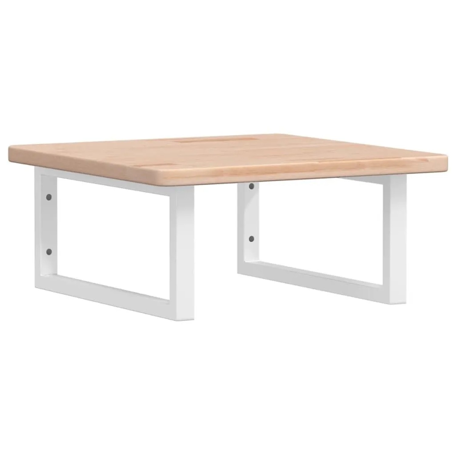 vidaXL Waschtischplatte mit Halterung Stahl und Massivholz Eiche 3302380