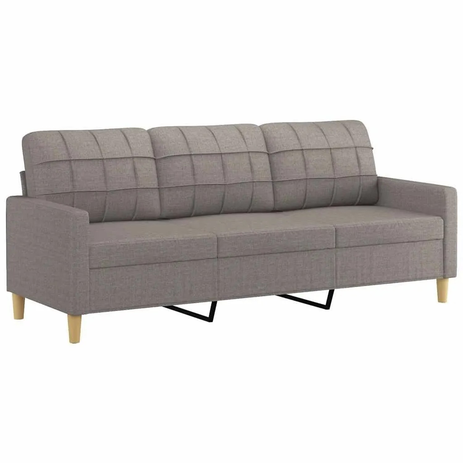 vidaXL 3-Sitzer-Sofa Taupe 180 cm Stoff 359106