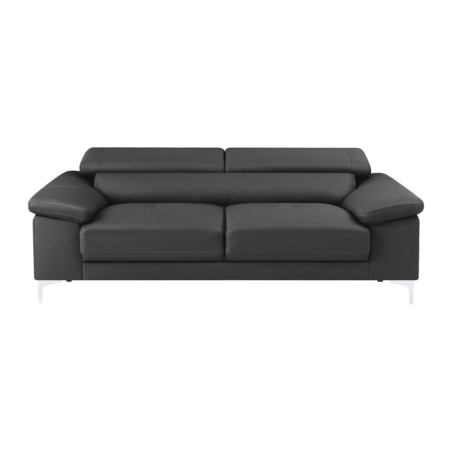 Vente-unique Sofa Ohne Schlafmöglichkeit Solange Anthrazitgrau 210 cm